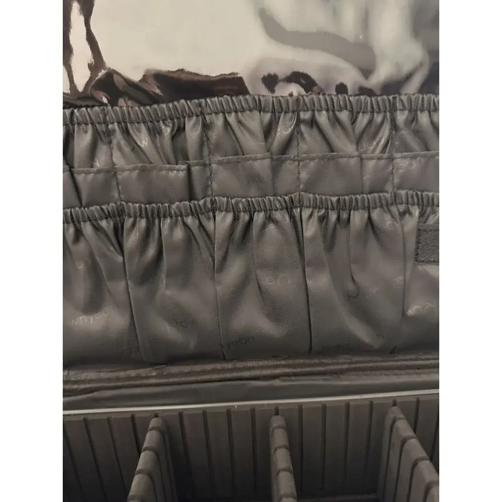 NEW ROWNYEON Makeup Bag Organizer Cosmetic Train Case Travel Case Portable